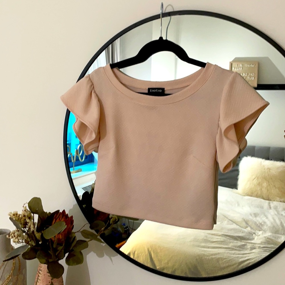 Disty pink crop top new condition BEBE XS
